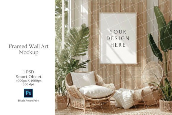 Download Boho Wall Art Mockup PSD Smart Object - Mockup psd Collection