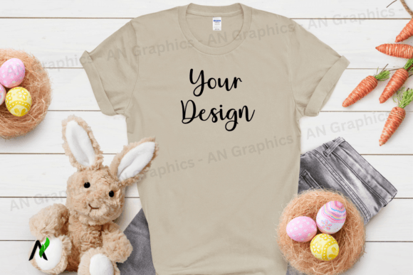 Download Easter Gildan 64000 Unisex Mockup 060 - Premium Resources