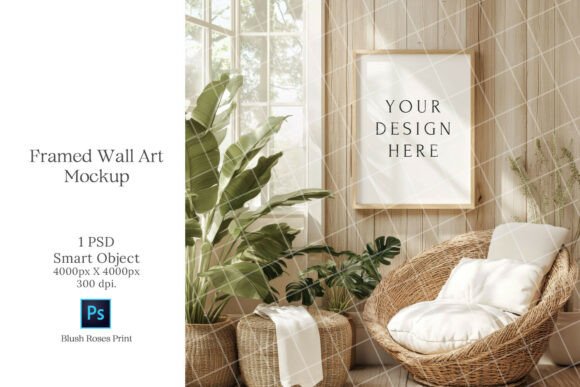 Download Boho Wall Art Mockup PSD Smart Object - Mockup psd Collection