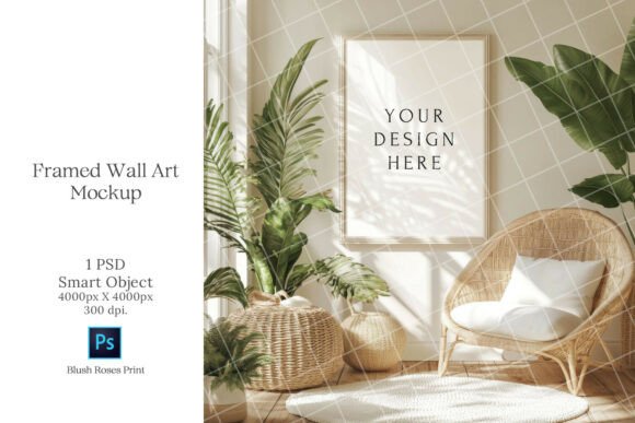 Download Boho Wall Art Mockup PSD Smart Object - Mockup psd Collection