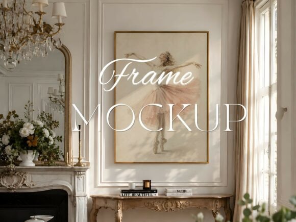 Download Parisian Living Room Frame Mockup PSD - Mockup psd Collection