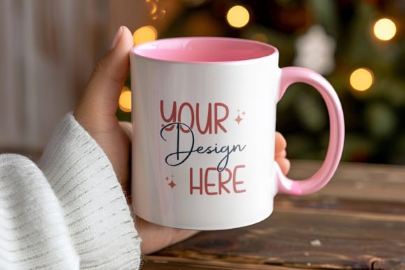 Download Coffee Mug Mockup, Pink Inner &amp; Handle - Coffee mug mockup Collection