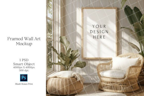 Download Boho Wall Art Mockup PSD Smart Object - Mockup psd Collection